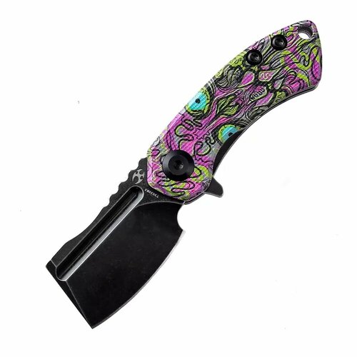 фото Складной нож mini korvid kansept, сталь 154cm, рукоять g10, фиолетовый kansept knives