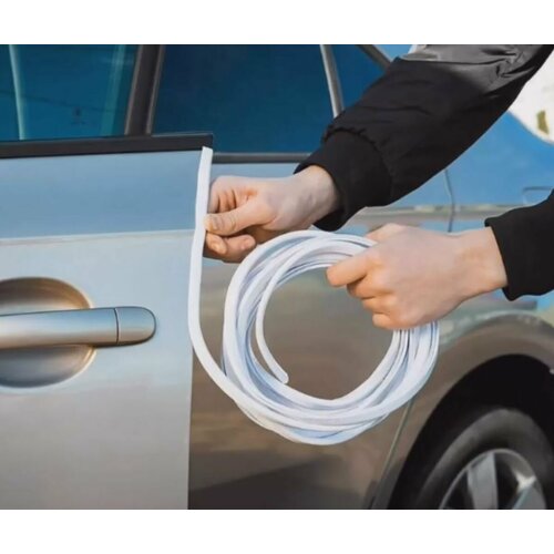 Защита кромки дверей для Chevrolet Lacetti с металлической вставкой (белый)