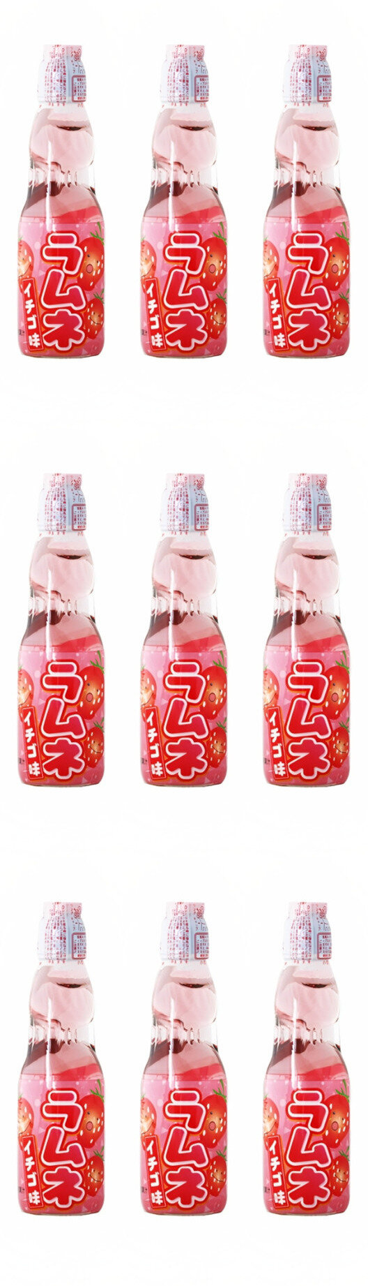 Ramune Газированный напиток со вкусом Клубники, 200 мл, 9 шт