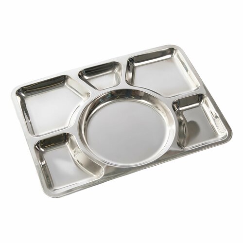 Походная посуда Mess Tray Stainless Steel 6 Compartment походная посуда mfh cafeteria tray stainless steel 5 compartment