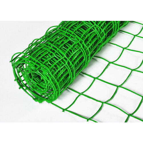 Пластиковая садовая решетка Ф-90 в рулоне 1х10 м, ячейка 90х100 мм, 250 г/м2, зеленая пластиковая садовая решетка ф 17 в рулоне 1х10 м ячейка 17х17 мм 250 г м2 зеленая