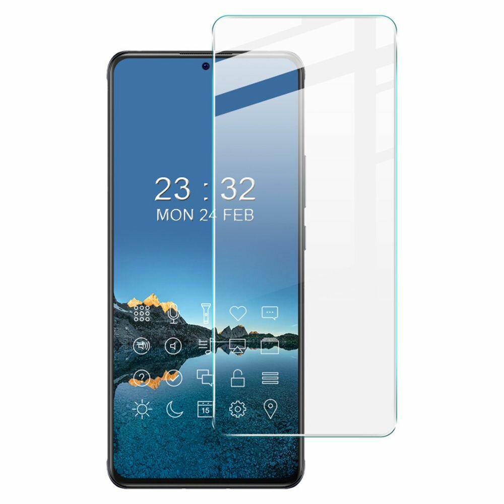 Комплект 2 шт. Гидрогелевая защитная пленка (не стекло) для Xiaomi Poco F3  глянцевая на дисплей