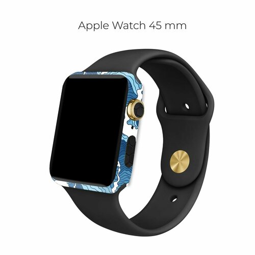 Чехол-наклейка виниловая для корпус Apple Watch 45 mm, защитная пленка для смарт-часов защитное стекло пленка для apple watch 7 45 mm