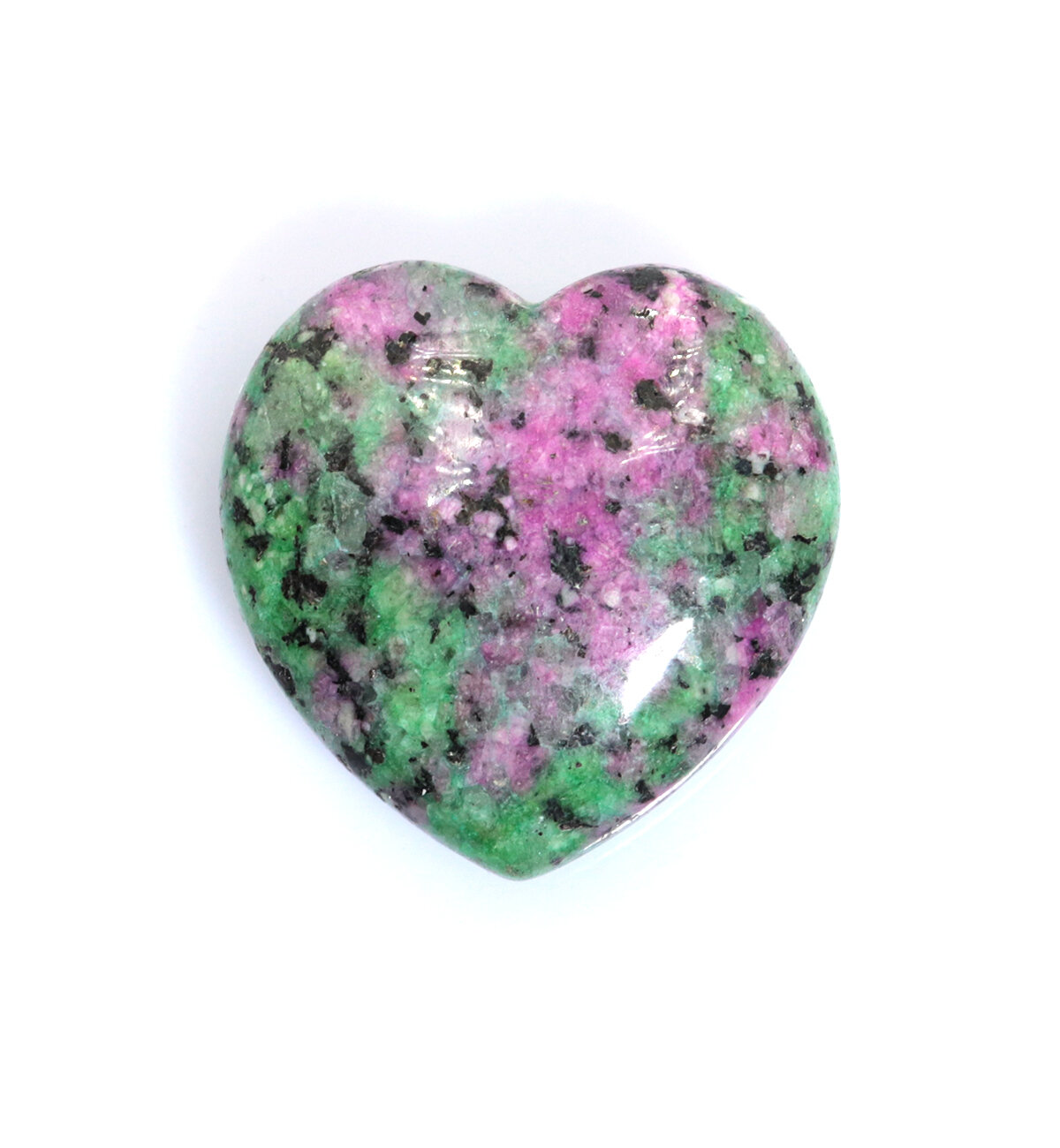 Натуральный камень (минерал) "Сердце", цоизит 3 х 3 см