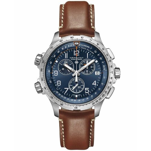 фото Наручные часы hamilton khaki aviation, синий/серебряный