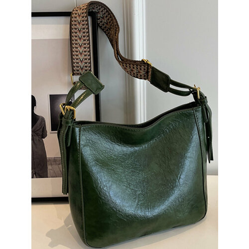 Сумка шоппер AB фактура гладкая зеленый 2565₽