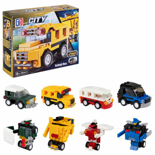 1toy Blockformers Городские службы конструктор, в асс. 4 вида 1toy blockformers transbot суперкар спэйсфайтер бело синий