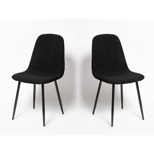 Комплект из 2-х кухонных стульев DC-2101, обивка букле, черный