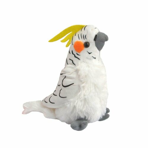 Мягкая игрушка BEPPE Попугай Нимфа белый 17 см