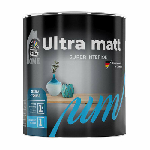 Краска моющаяся Dufa Home Ultra matt база 1 белая 0,9 л вд краска моющаяся износостойкая для помещений с высокой эксплуатационной нагрузкой белая master farbe 3 кг