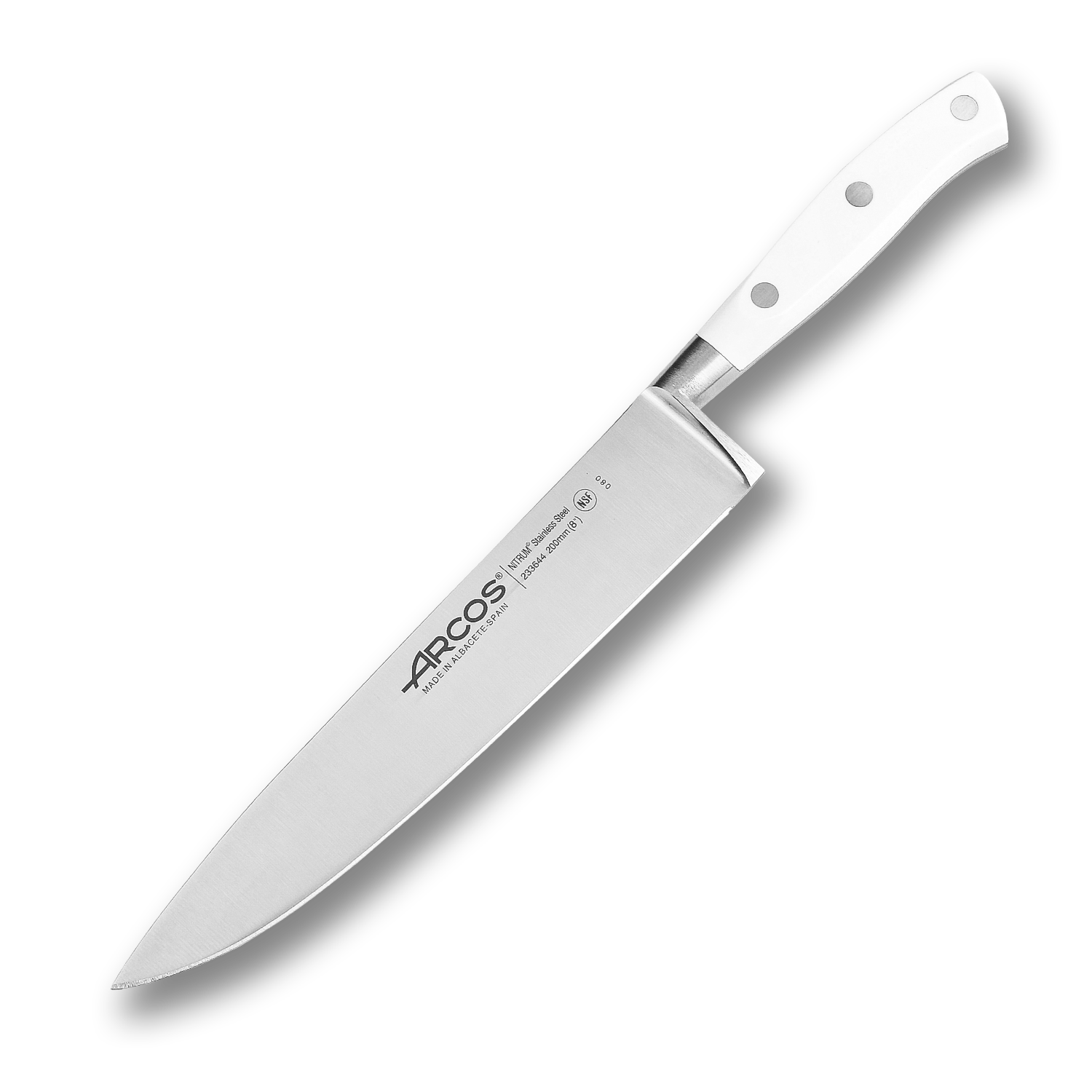 Поварской кухонный шеф-нож Arcos 20 см, кованая молибден-ванадиевая нержавеющая сталь X45CrMoV15, 233624