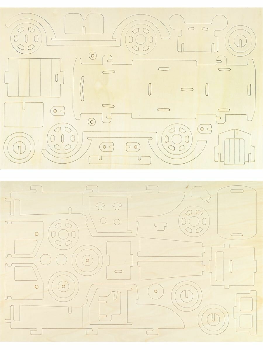 Деревянный Конструктор Ретроавтомобиль СМ-4721-А4 — фото 1