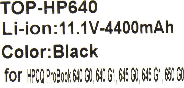 Аккумулятор для ноутбука HP ProBook 640 G0, 640 G1, 645 G0, 645 G1, 650 G0, 650 G1, 655 G0, 655 G1 Series 4400мАч 10.8V TopON TOP-HP640 - фото №8