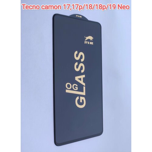 Tecno Camon 17, 17p, 18, 18p, 19 Neo Защитное стекло 3D черное для Техно Камон 17п 18п 19 neo полное покрытие