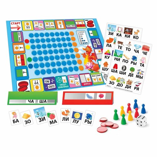 Игра обучающая Русский стиль Тренажёр Чтение по слогам 03418 1514₽