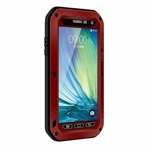 Противоударный чехол для Samsung Galaxy A7, Love Mei Powerful Metal Case, красный luxury shockproof case for huawei honor x10 coque 5g slim hard aluminium metal