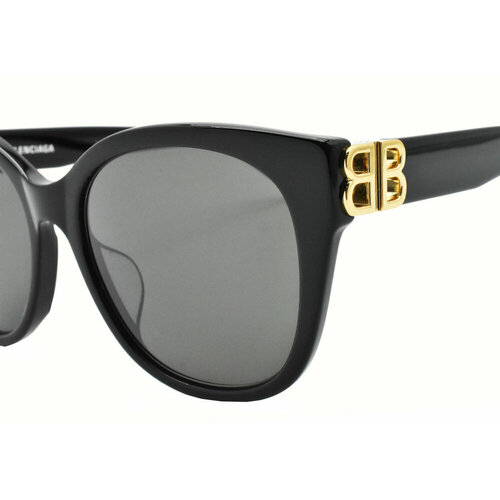 Солнцезащитные очки BALENCIAGA BB0103SA, серый, черный