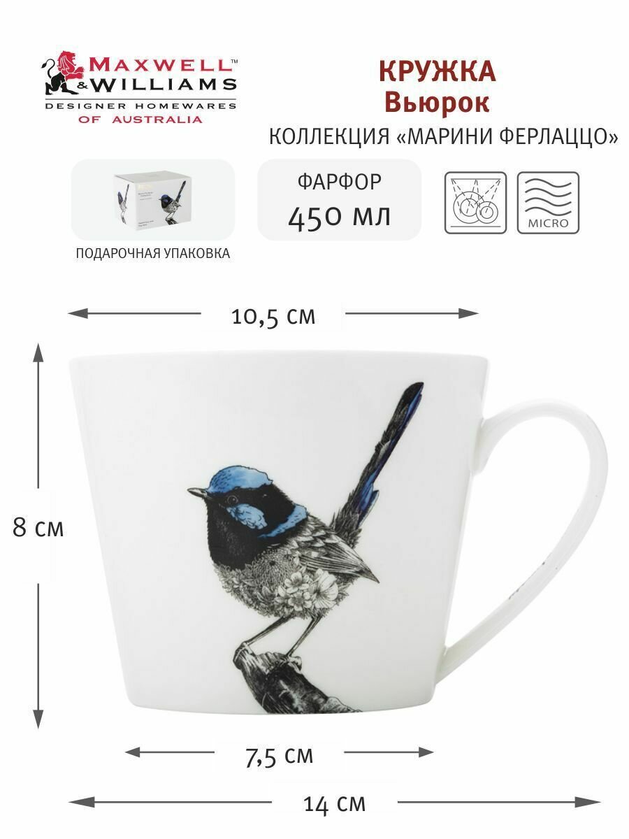 Кружка Maxwell & Williams Марини Ферлаццо. Вьюрок - фото №3