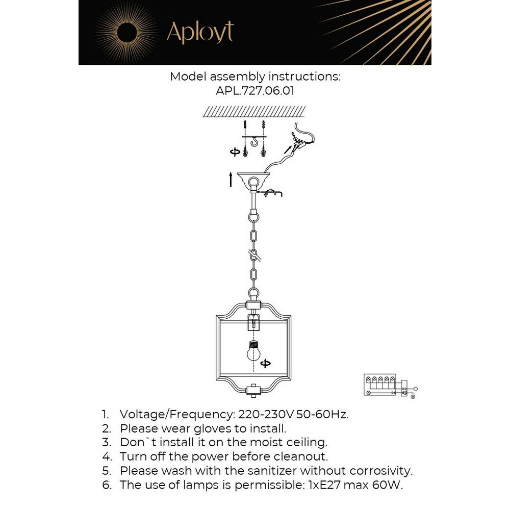 Светильник Aployt KAMILA APL.727.06.01 - фото №14