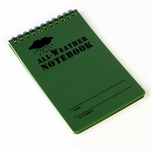 Блокнот влагостойкий 15 х 10 см зелёный 730₽