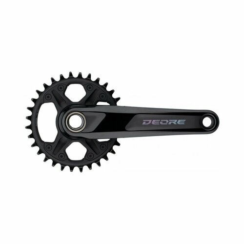 Система шатунов Shimano Deore M6120-1 175мм, 12ск, 30Т, Chainline 55мм. система m6120 1 deore для 1x12ск 175мм ин вал 32t без каретк для cl 55мм