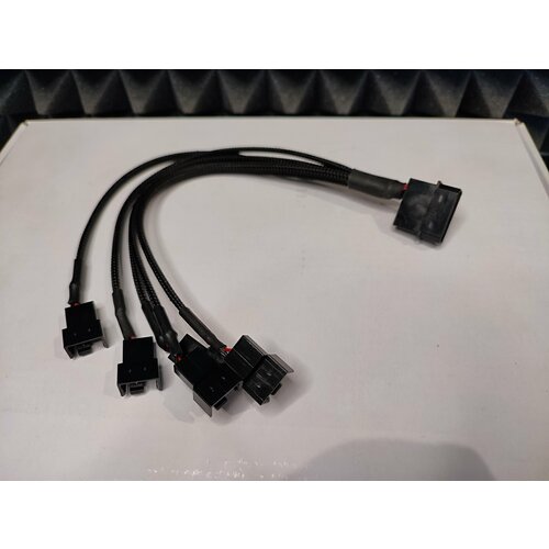 Разветвитель для вентиляторов 4pin Molex - 5x 3-4pin аксессуар кабель espada molex 4pin 4pin cpu 20cm e4mol4cpu