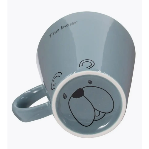 Нордвест+ Кружка с ложкой на деревянной подставке, Серый 350 мл