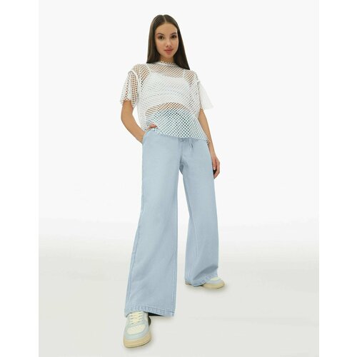 фото Джинсы gloria jeans, размер 8-9л/134 (33), голубой