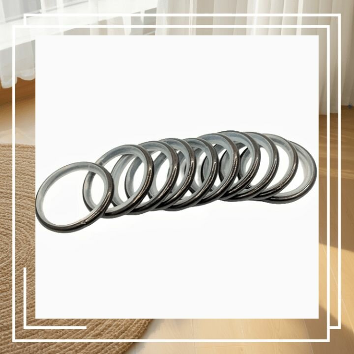 Бесшумные металлические кольца для карниза вилма галерея D25/28 (10шт) Шоколад