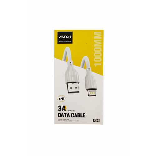 Кабель iPhone ASPOR A096 3A, для Lightning 1m