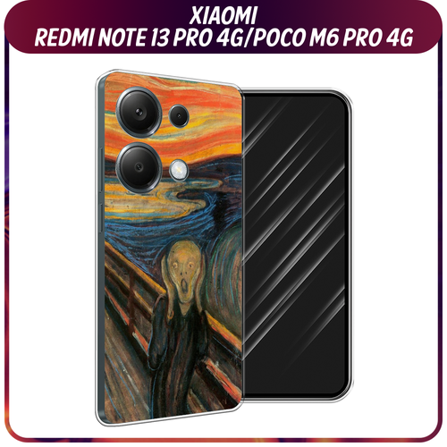 Силиконовый чехол на Xiaomi Redmi Note 13 Pro 4G/Poco M6 Pro 4G / Сяоми Редми Нот 13 Про 4G/Поко М6 Про 4G Крик чехол кожаный для xiaomi redmi note 13 pro 4g poco m6 pro 4g чехол на редми ноте 13 про поко м6 про с защитой камеры змея черный