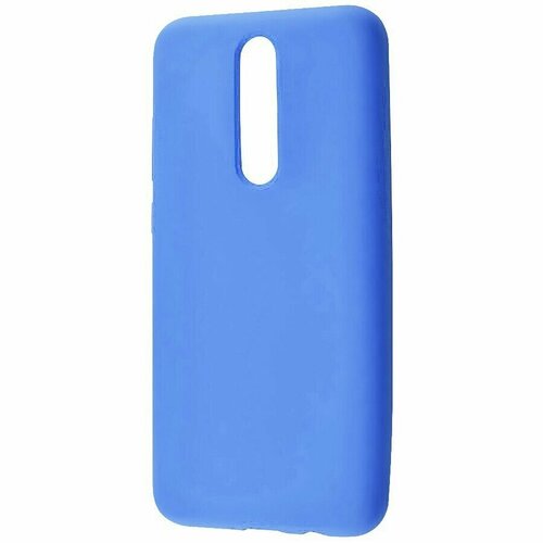 Силиконовая накладка без логотипа Silky soft-touch для Xiaomi Redmi 8 голубой силиконовая накладка без логотипа silky soft touch для xiaomi redmi 7a светло голубой