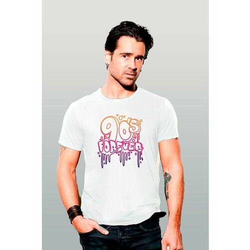 фото Футболка 90s forever 90е, размер 3xs, белый zerosell