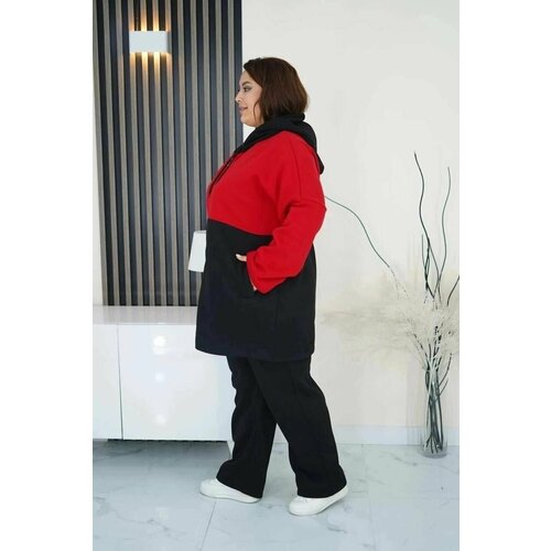 фото Костюм, размер 64, черный, красный нет бренда