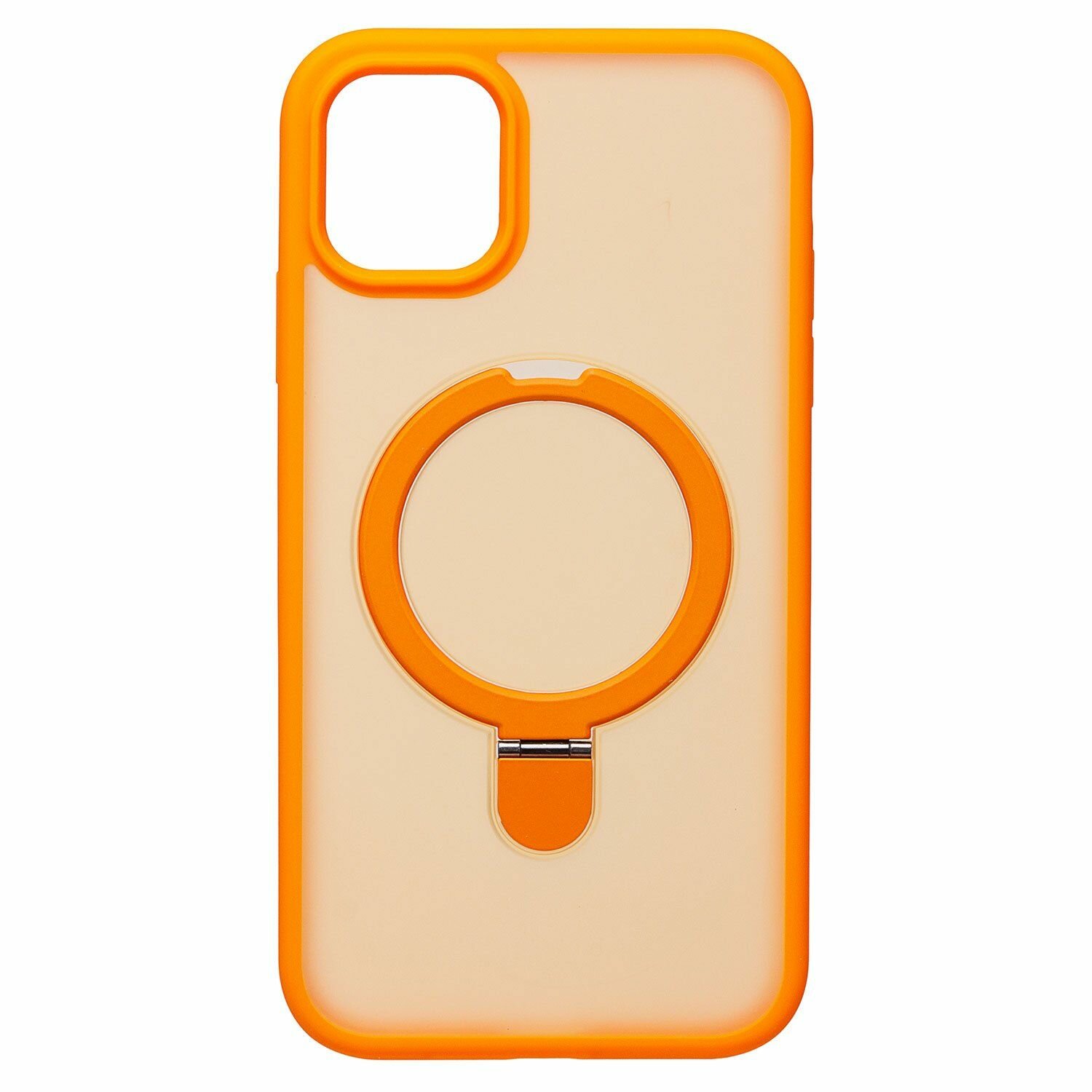 Чехол с кольцом-MagSafe на Apple iPhone 11 / Трансформация в подставку / оранжевый