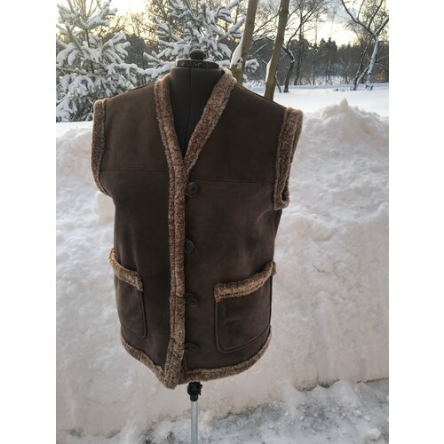 фото Жилет , размер 58, коричневый ип паршков е.в.