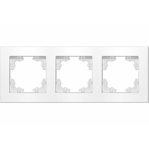 Трехместная горизонтальная рамка UNIVersal серия афина белая еврослот A0045 трехместная горизонтальная рамка universal серия афина венге еврослот a0045 v