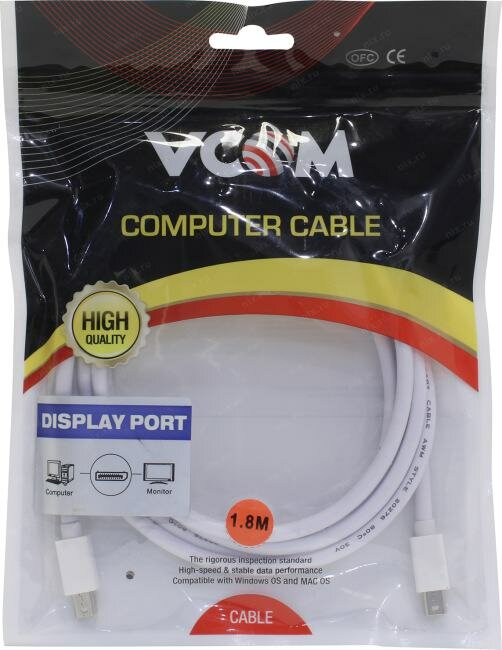 Кабель интерфейсный mini DisplayPort-mini DisplayPort VCOM - фото №19