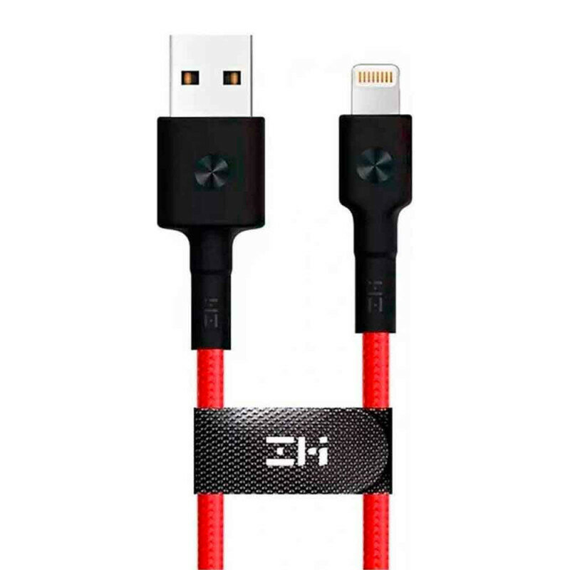 Кабель ZMI AL823 USB-Lightning MFI, 30 см, красный