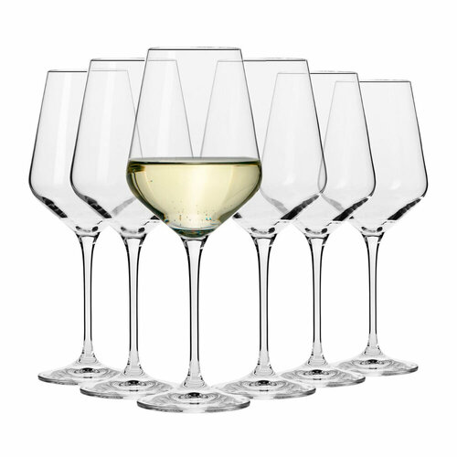 Набор из 6-ти хрустальных бокалов для белого вина, 390 мл, прозрачный, серия Avant-Garde, Krosno, KRO-F579917039032490-6