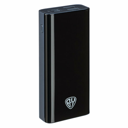 BY Аккумулятор мобильный 8000 мАч 2xUSB 2А дисплей прорезиненный синий 2375₽