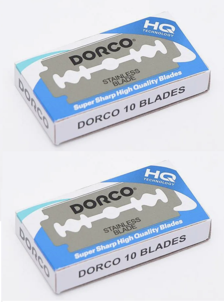 Лезвия Dorco, ST300, Двухсторонние, классические, 10 шт в упаковке, 2 уп.