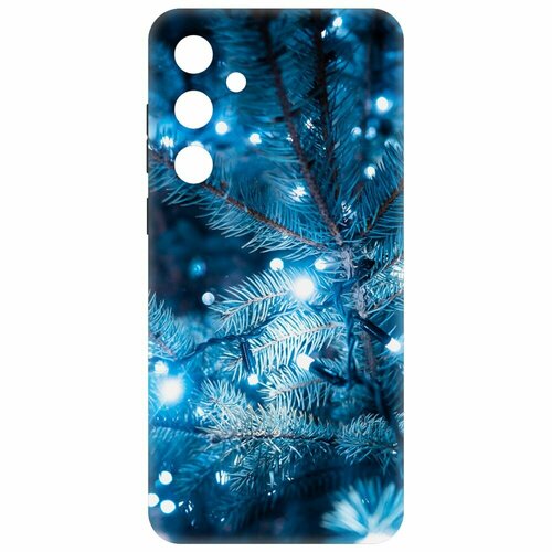 Чехол-накладка Krutoff Soft Case Гирлянда для Samsung Galaxy A55 5G (A556) черный чехол накладка krutoff soft case спейсбордер для samsung galaxy a55 5g a556 черный