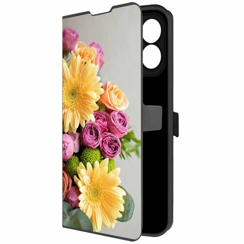 Чехол-книжка Krutoff Eco Book для Honor X8b Букет черный