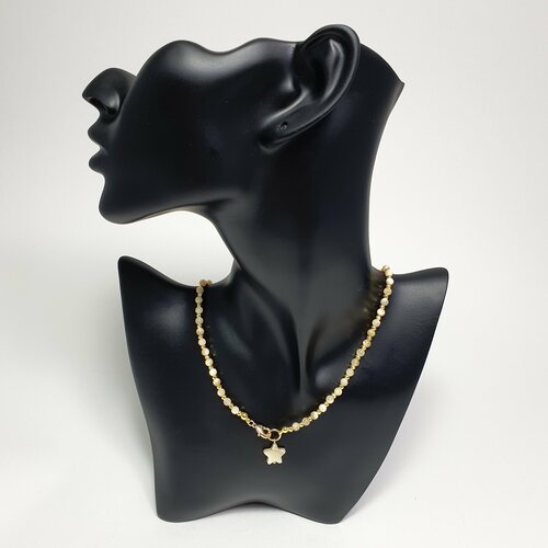 Колье Жемчужина Юга, гематит, перламутр, длина 40 см, бежевый