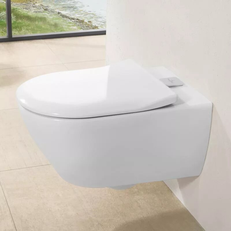 Чаша подвесного унитаза Villeroy & Boch Subway 2.0 DirectFlush ViFresh (5614A1R1) с микролифтом Slim