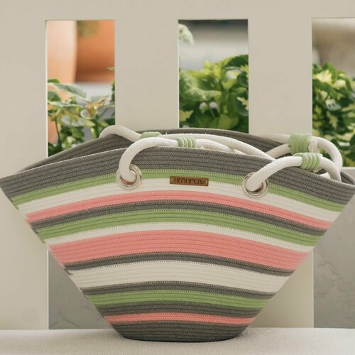 фото Сумка пляжная карамель крм21, белый, серый нет бренда