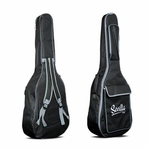 Чехол для акустической гитары с утеплителем 10мм Sevillia GB-UD41-G