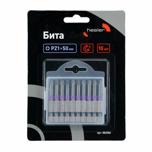 Бита Hesler 882086 PZ1 магнитная 50 мм 10 шт 919₽