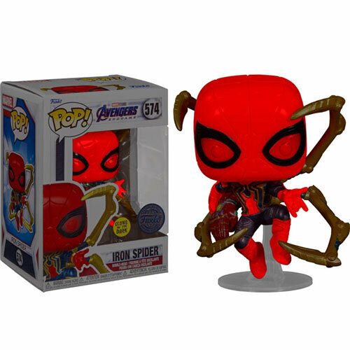 Фигурка Funko POP! Человек-паук с камнями бесконечности (Iron Spider) #574 (Glows)